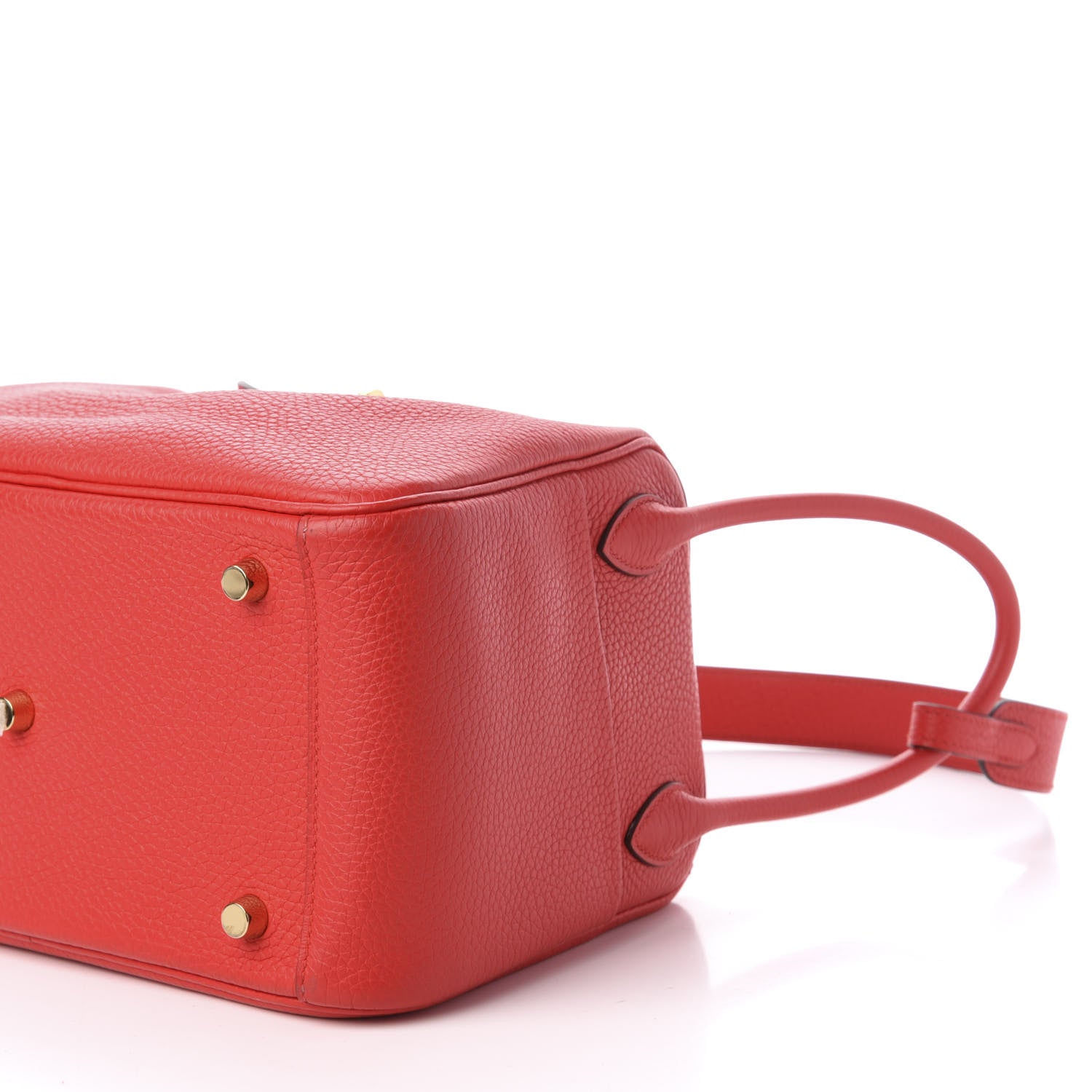 Hermes Taurillon Clemence Lindy 26 Rouge Tomate 9 of 10