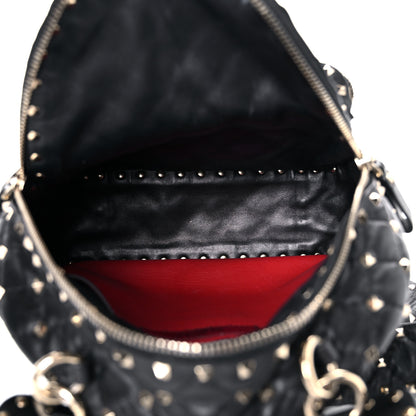 Valentino Garavani Nappa Quilted Small Rockstud Spike Backpack Black 6 of 14