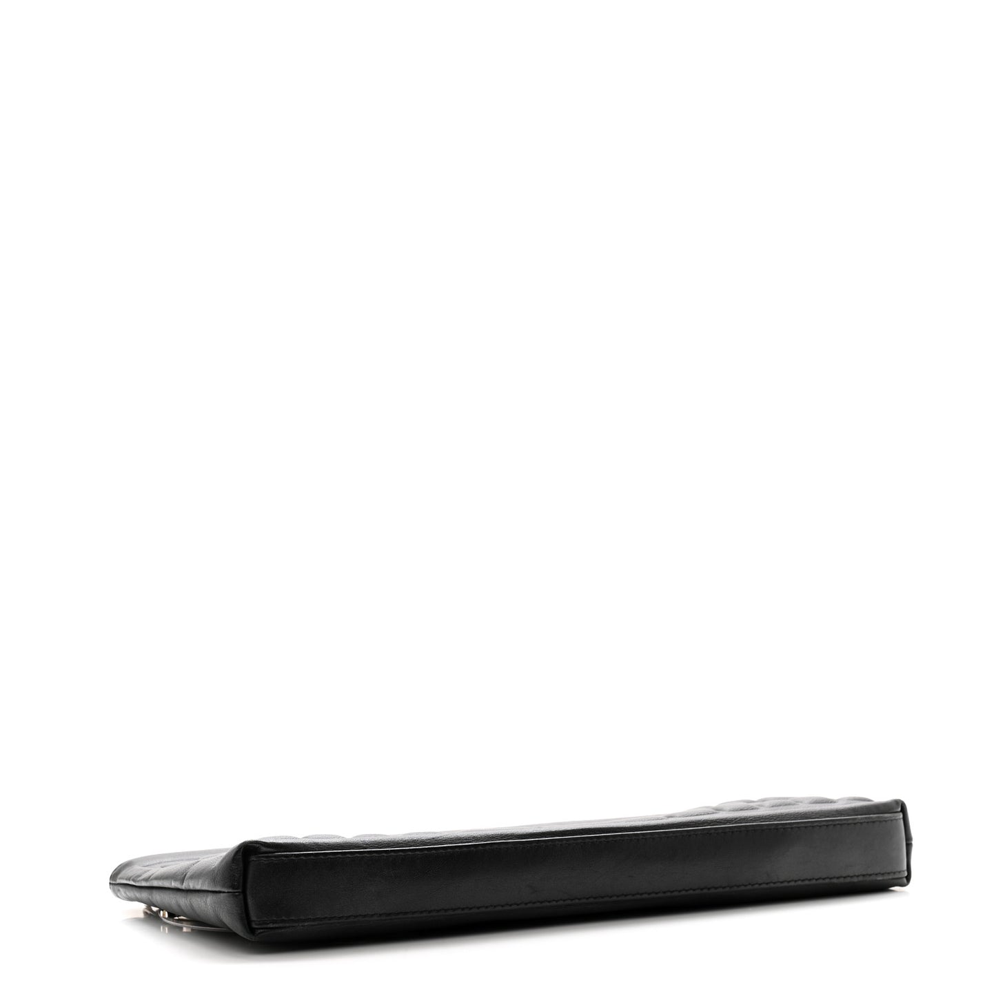 Metallic Calfskin Keyboard Pouch Black
