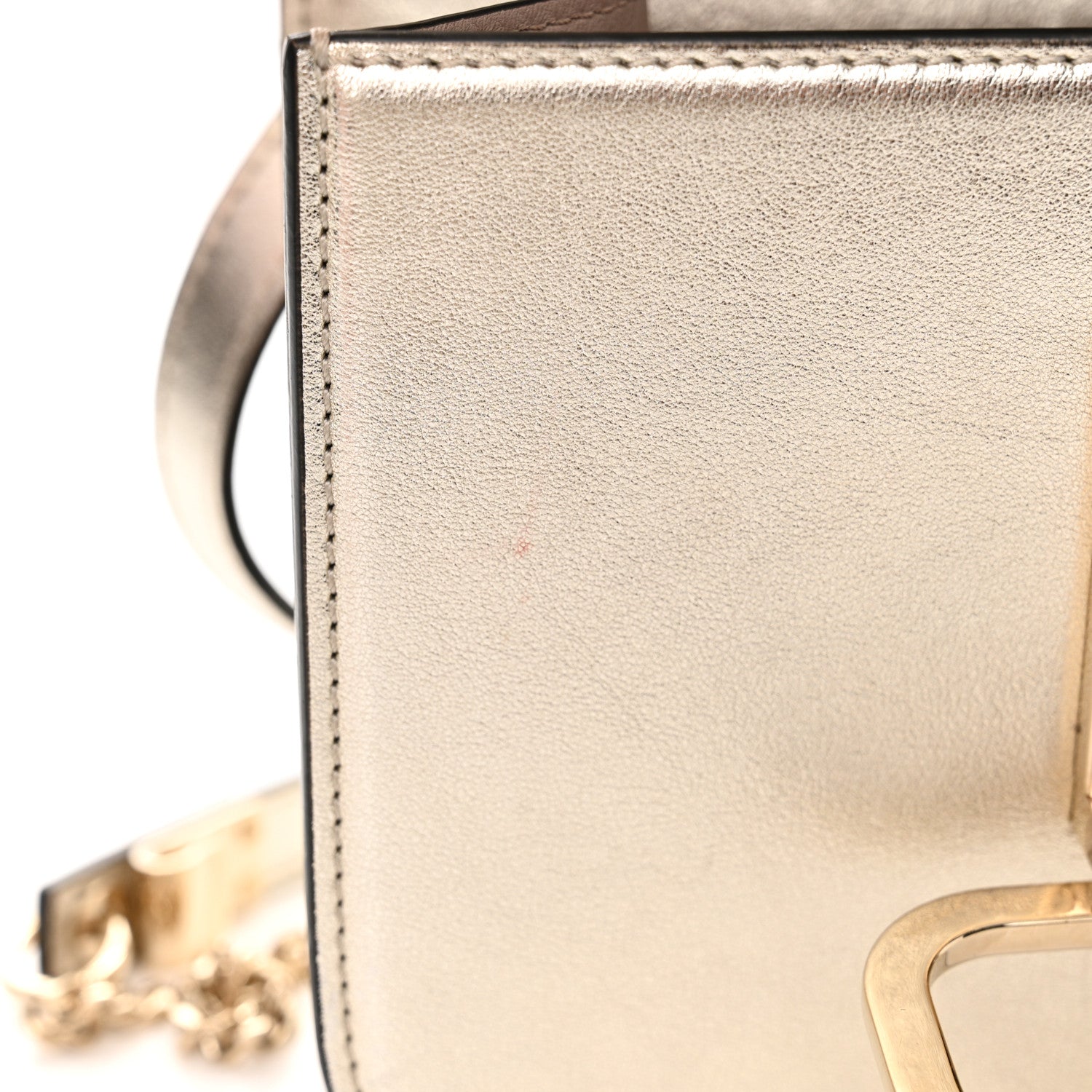 Valentino Garavani Metallic Calfskin Small VSling Shoulder Bag Gold 13 of 17