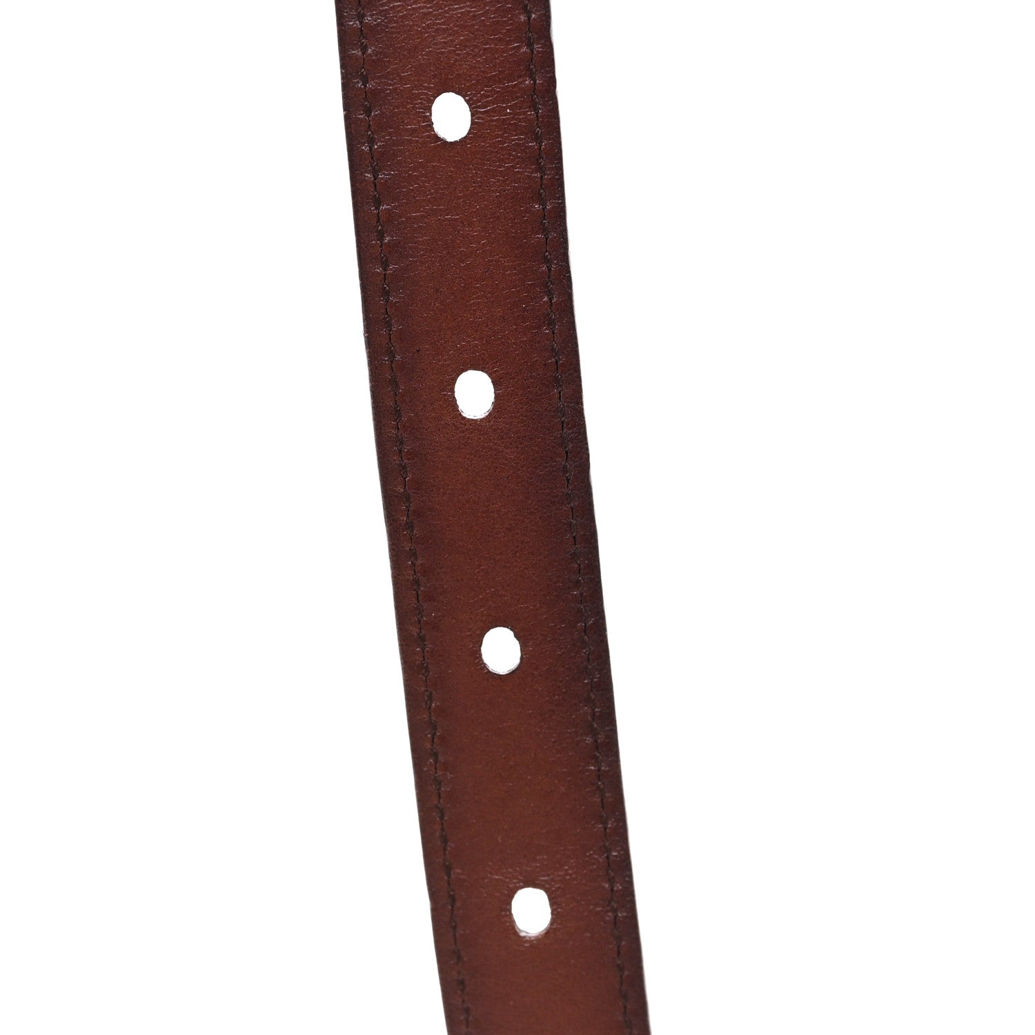 Saint Laurent Vegetable Tanned Cassandre Belt 85 34 Dark Brown Chocolate 6 of 6