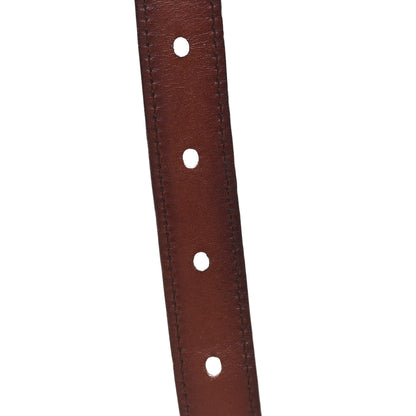 Saint Laurent Vegetable Tanned Cassandre Belt 85 34 Dark Brown Chocolate 6 of 6