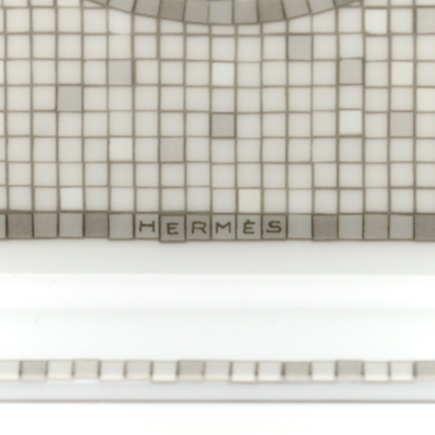 Hermes Porcelain Mosaique Au 24 Sushi Plate Platine 3 of 7