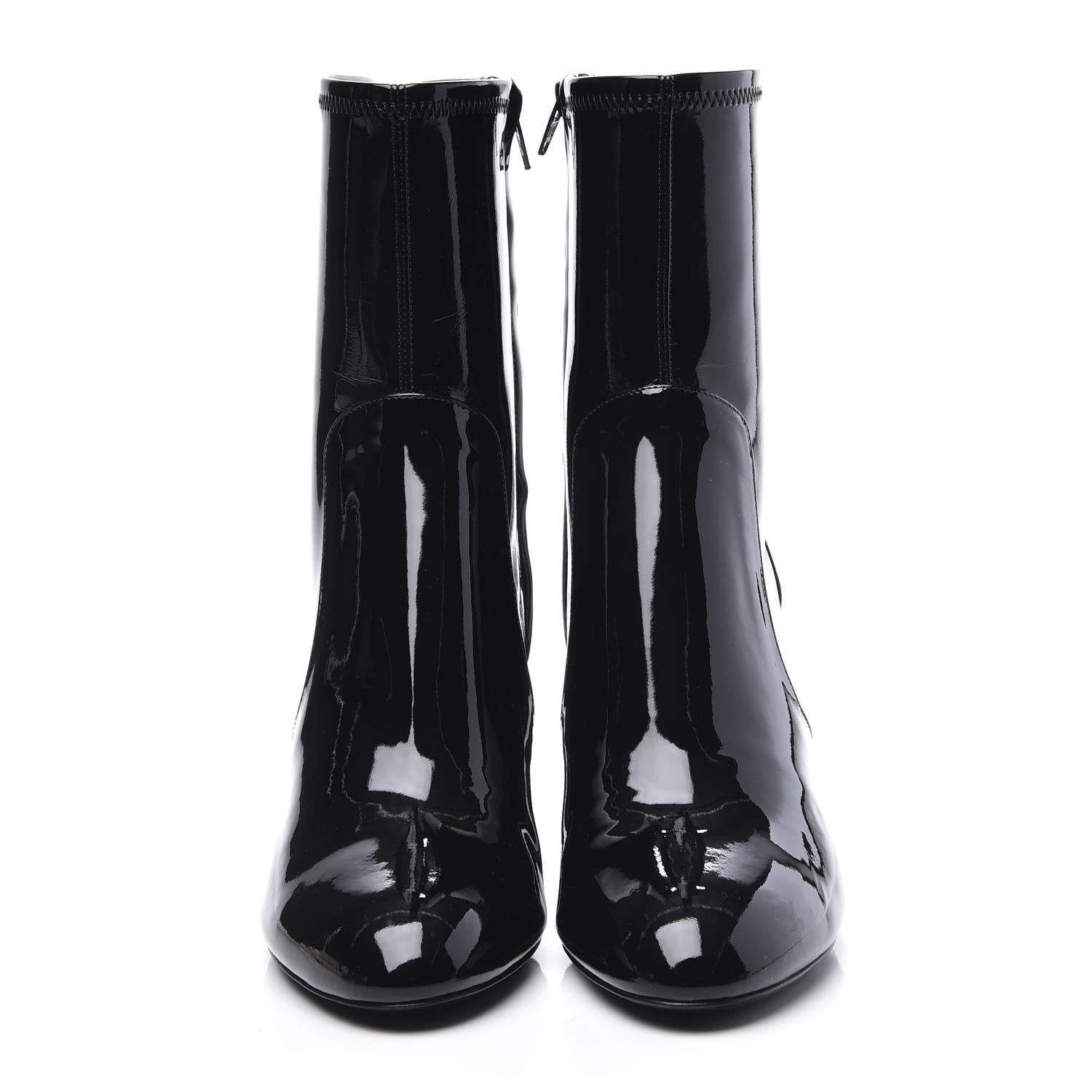 Louis Vuitton Patent Uniformes Silhouette Ankle Boots 39 Black 3 of 10