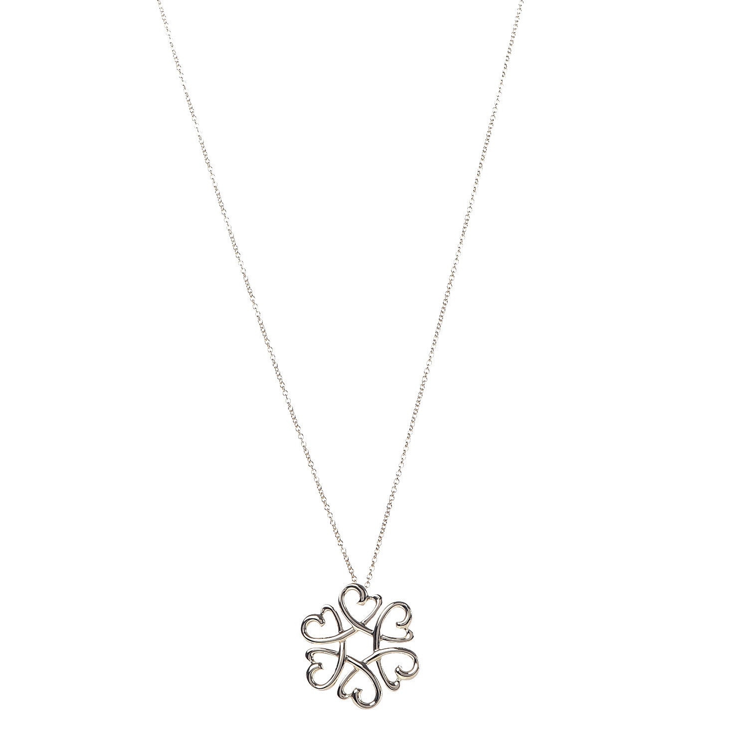 Tiffany 18K Yellow Gold Paloma Picasso Loving Hearts Pendant Necklace 1 of 6