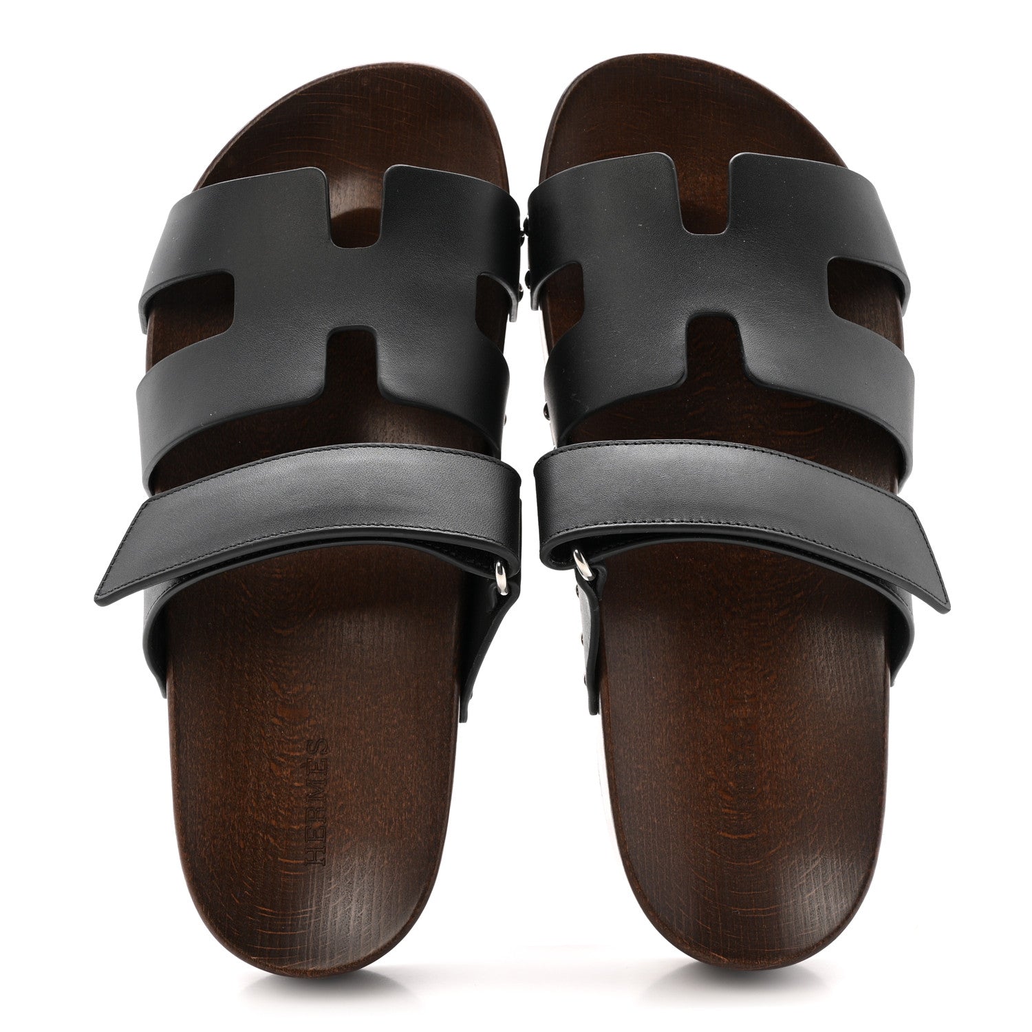 Hermes Calfskin Womens Kos Clog 39 Black 2 of 10