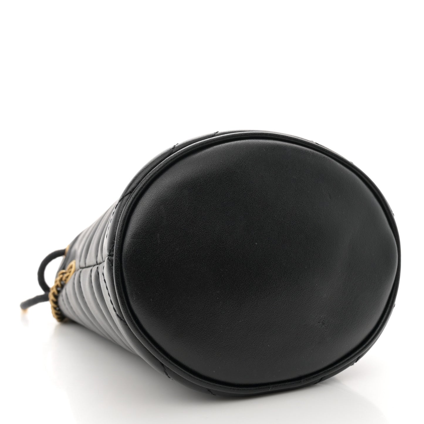 Calfskin Matelasse Mini GG Marmont 2.0 Bucket Bag Black