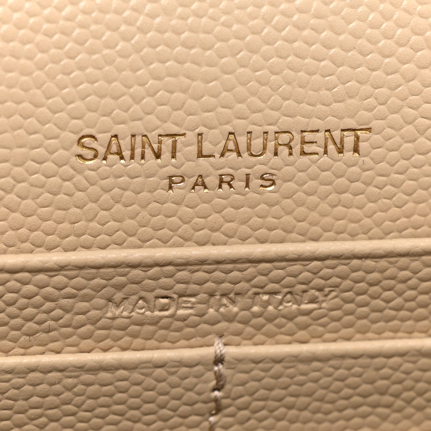 Saint Laurent Grain De Poudre Matelasse Chevron Monogram Envelope Chain Wallet Nude Powder 7 of 12