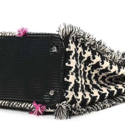 Christian Dior Patent Tweed Fringe Patchwork Lady Dior Black Multicolor 13 of 13