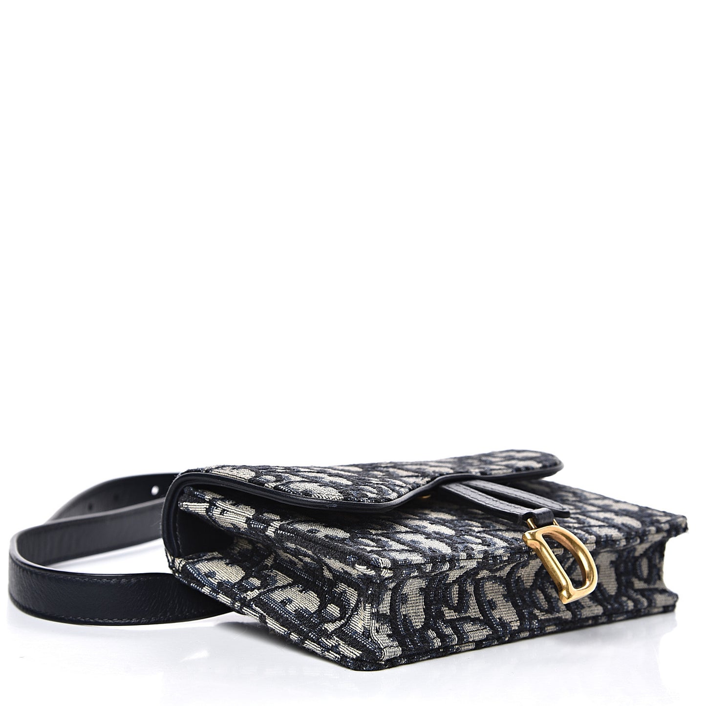 Oblique Saddle Belt Bag Blue