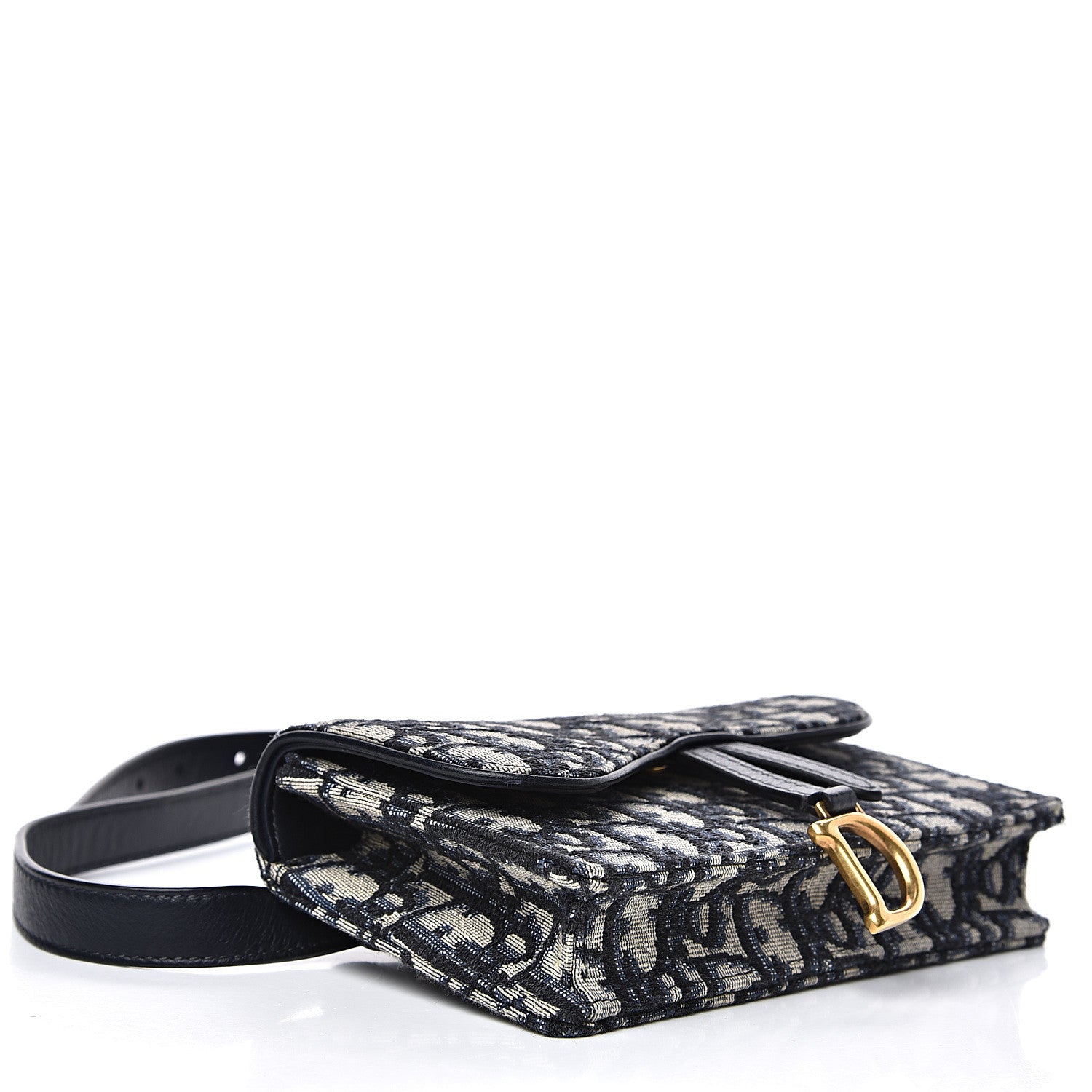 Christian Dior Oblique Saddle Belt Bag Blue 3 of 9
