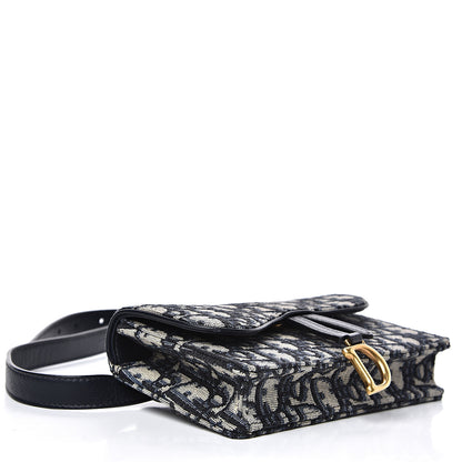 Christian Dior Oblique Saddle Belt Bag Blue 3 of 9