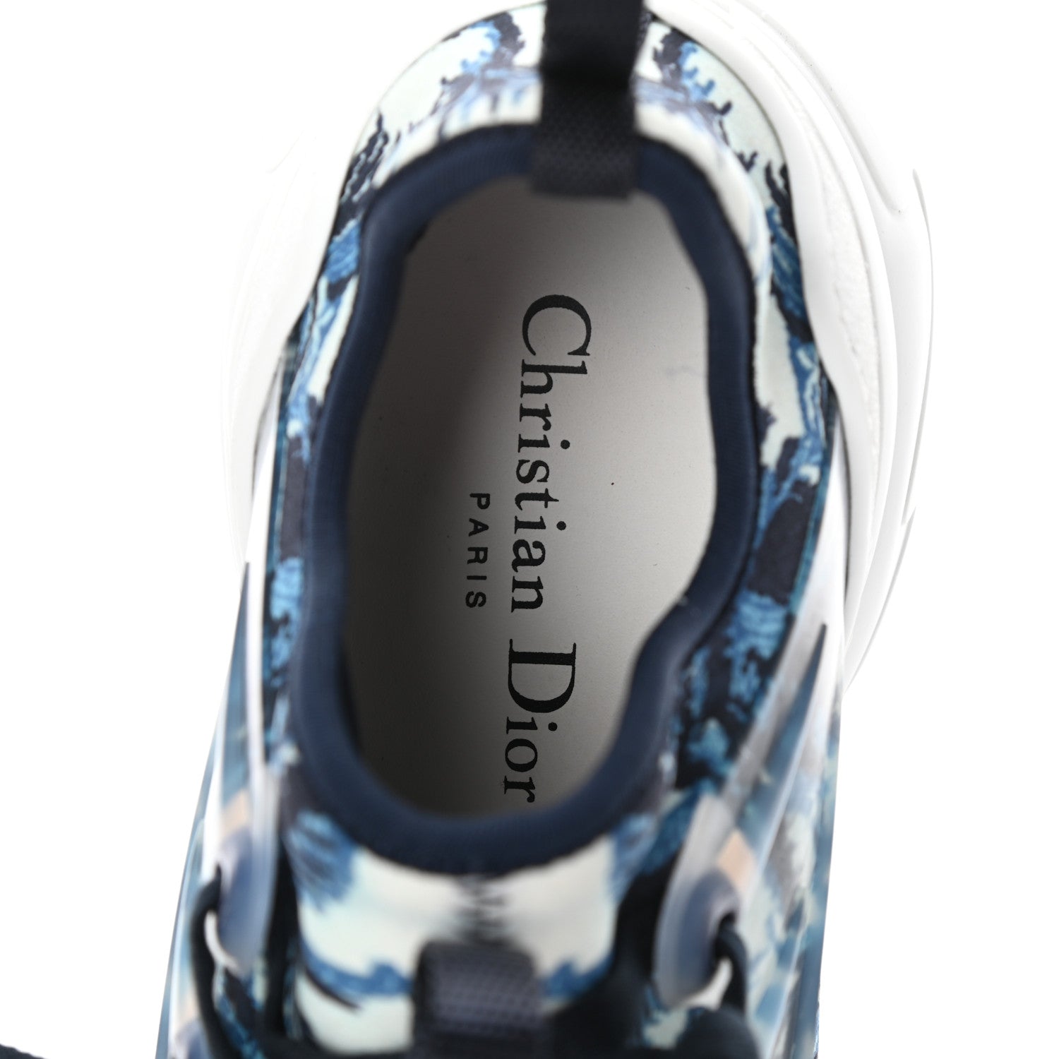 Christian Dior Neoprene Rubber Dior Palms Print Womens D-Connect Sneakers 39 Indigo Blue 5 of 7