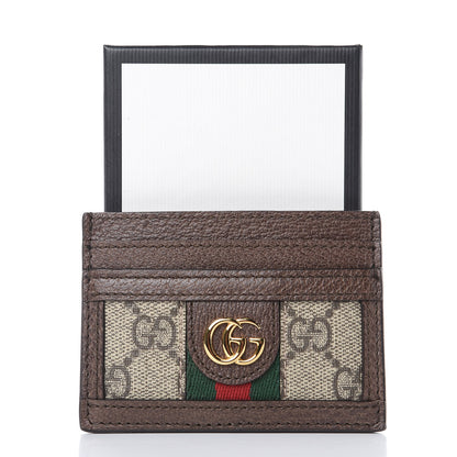 Gucci GG Supreme Monogram Ophidia Card Holder Brown 7 of 7
