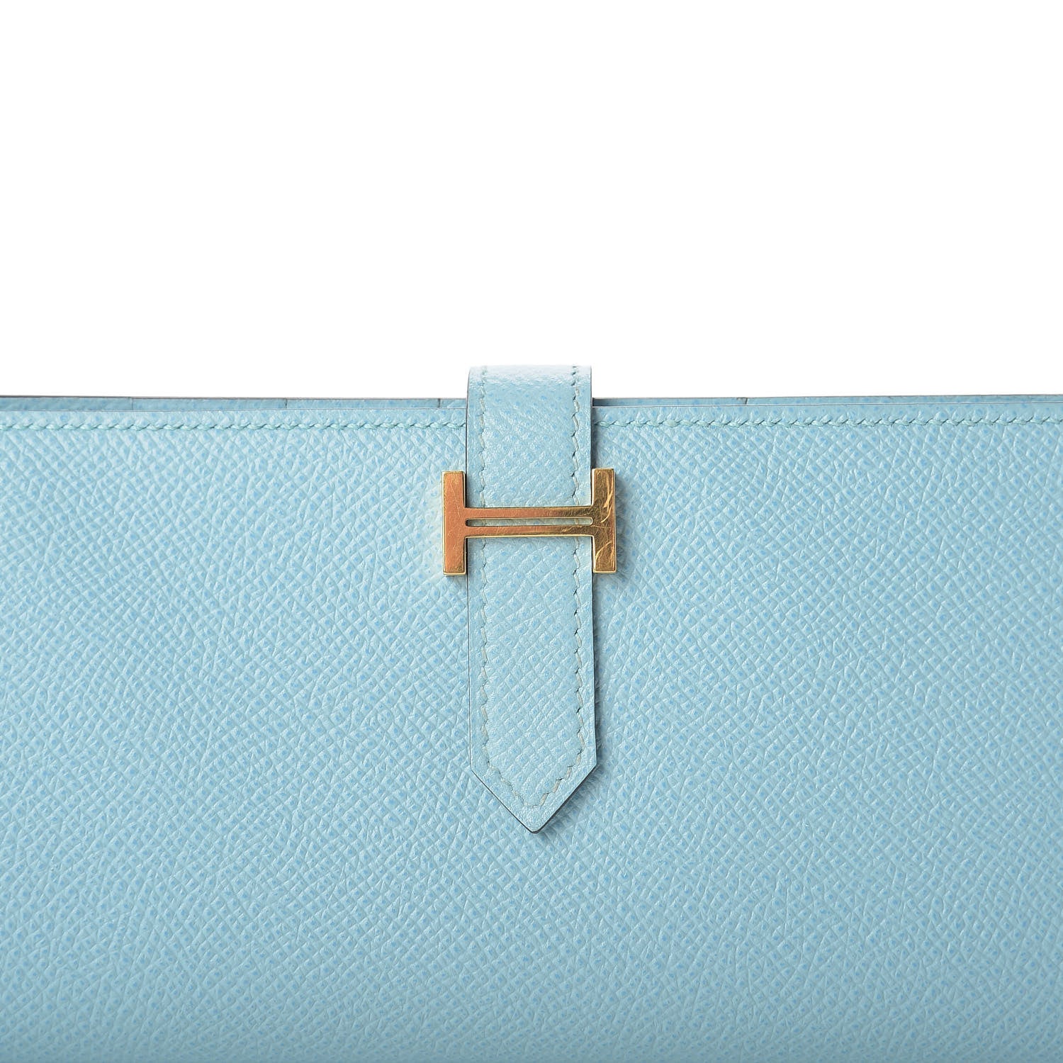 Hermes Epsom Bearn Gusset Wallet Bleu Atoll 9 of 9