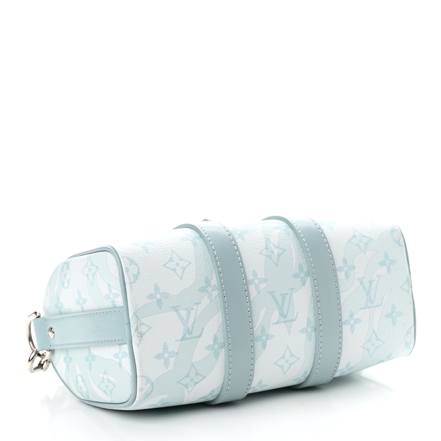 Louis Vuitton Monogram Aquagarden Keepall Bandouliere 25 Crystal Blue 4 of 11