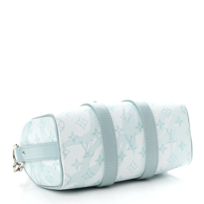 Louis Vuitton Monogram Aquagarden Keepall Bandouliere 25 Crystal Blue 4 of 11