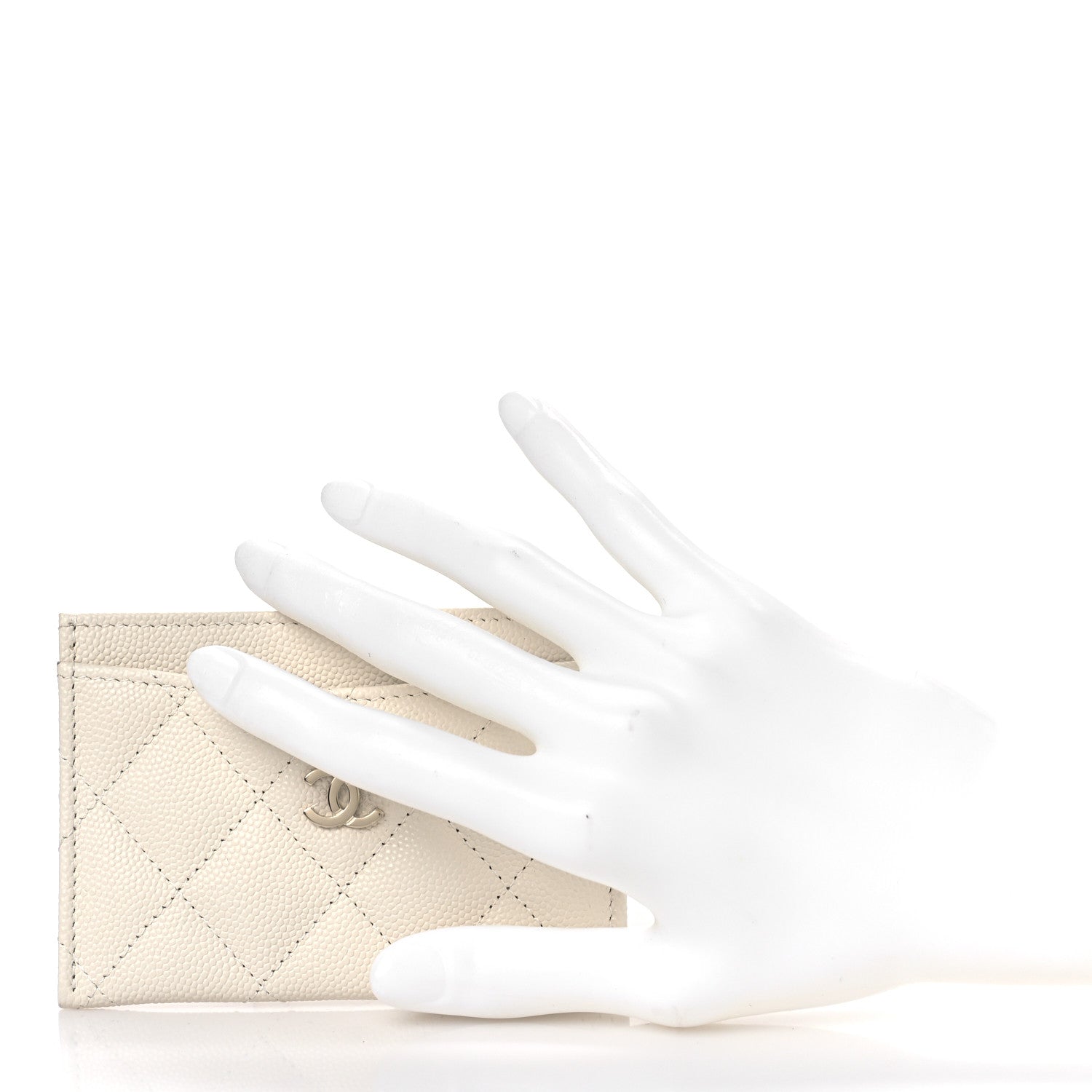 Chanel Caviar Quilted Card Holder White 2 of 11