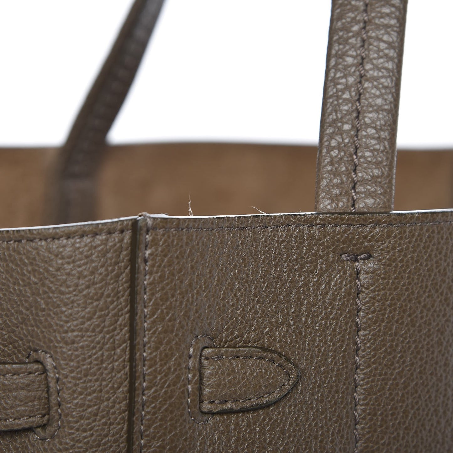 Soft Grained Calfskin Small Belt Cabas Phantom Taupe
