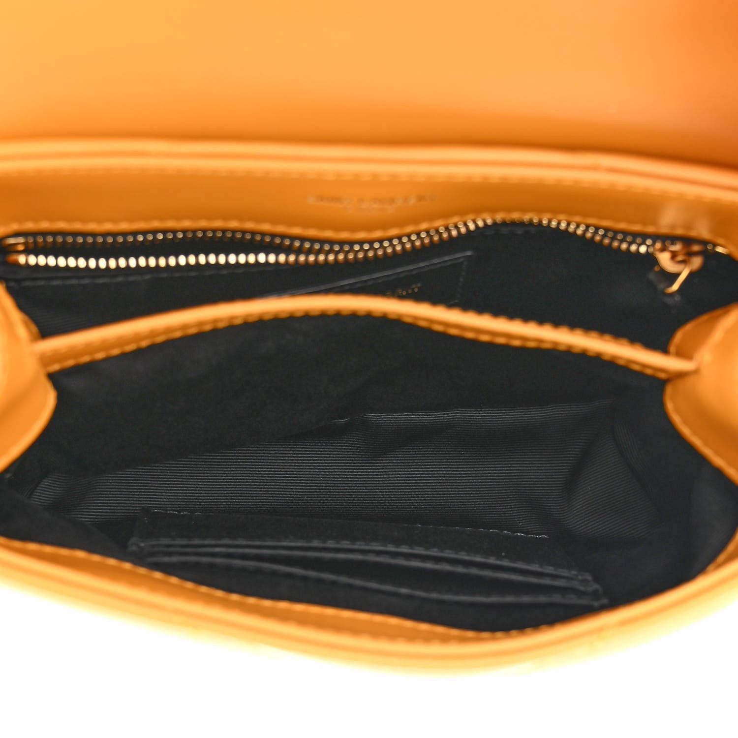 Saint Laurent Calfskin Y Quilted Monogram Toy Loulou Crossbody Bag Cheddar 5 of 11