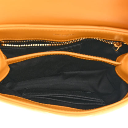 Saint Laurent Calfskin Y Quilted Monogram Toy Loulou Crossbody Bag Cheddar 5 of 11