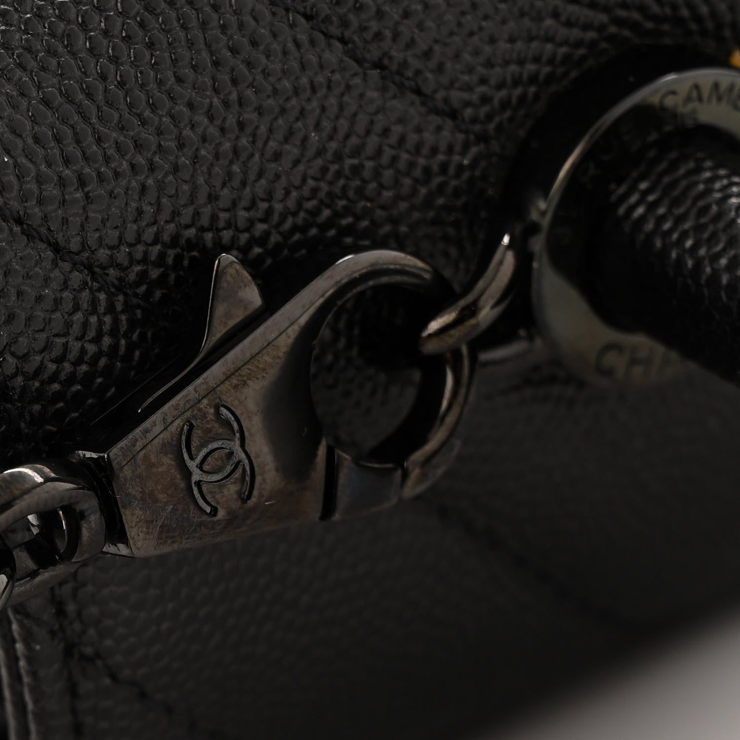 Chanel Caviar Chevron Quilted Small Coco Handle Flap So Black 12 of 14
