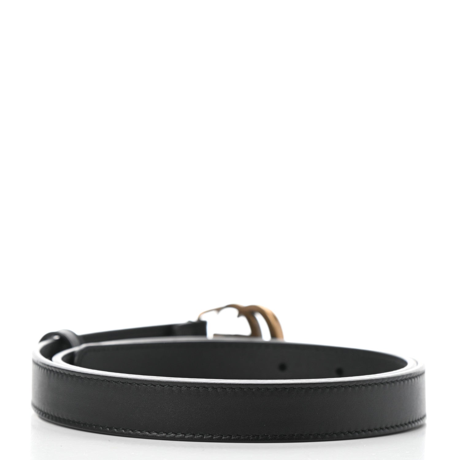 Gucci Calfskin Double G 20mm Belt 80 32 Black 2 of 5
