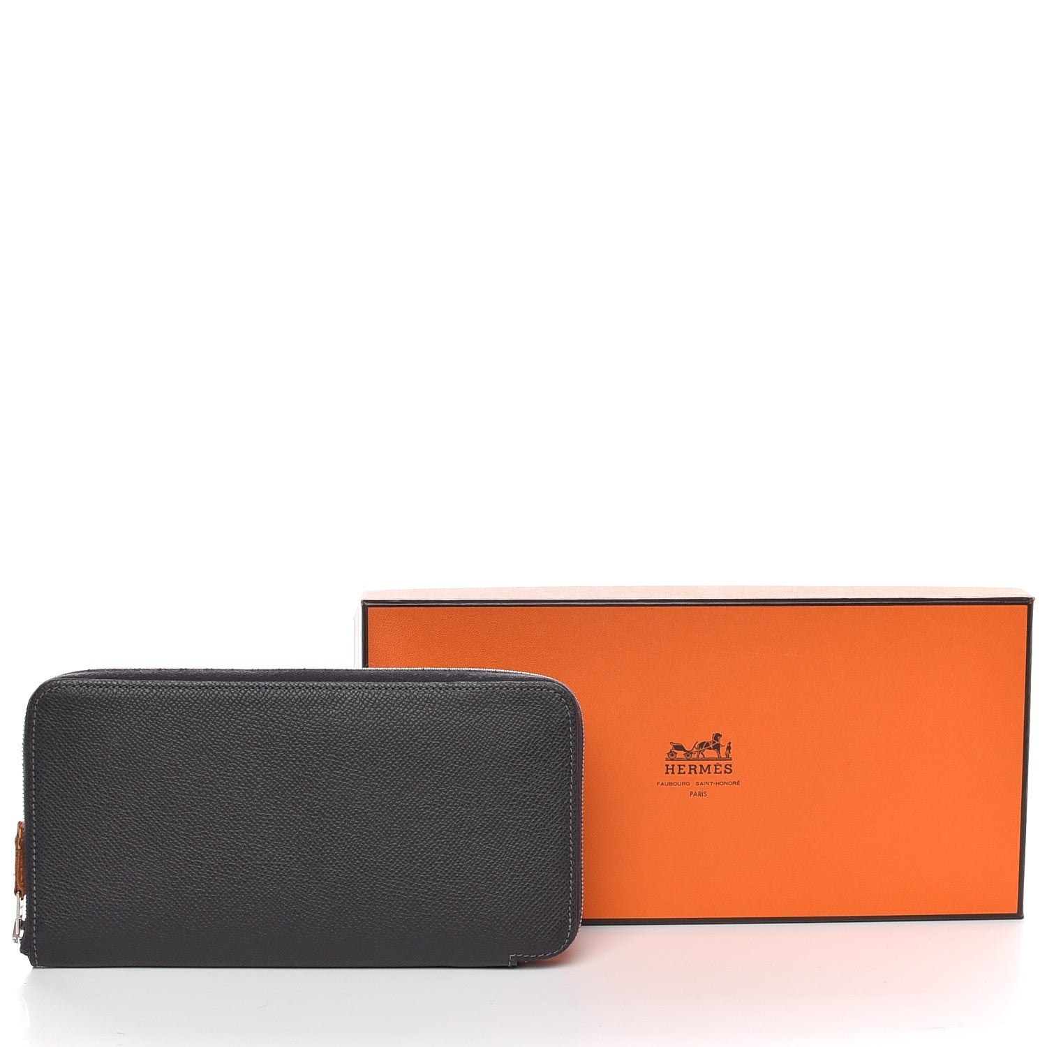 Hermes Epsom Silk'In Wallet Graphite Potiron 8 of 8