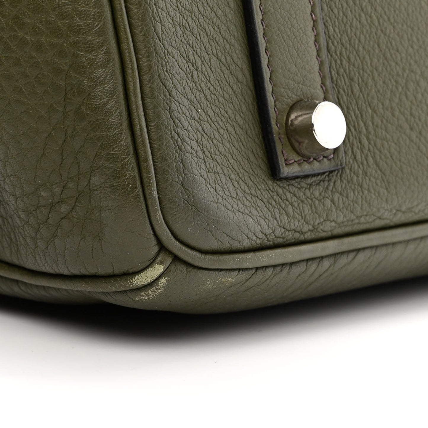 Taurillon Clemence Birkin 35 Vert Olive