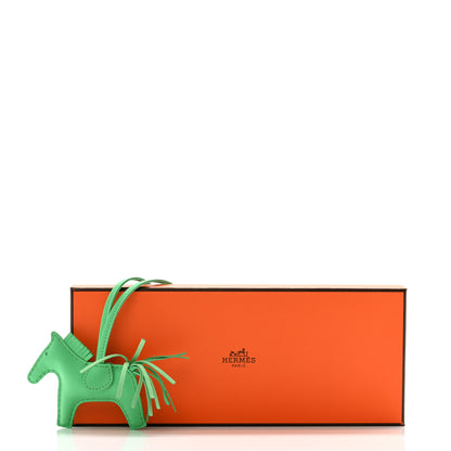 Hermes Milo Lambskin Grigri Rodeo Horse Bag Charm PM Vert Comics 5 of 5