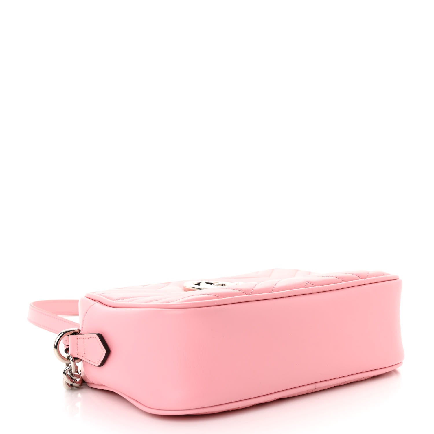 Gucci Calfskin Matelasse Small GG Marmont Chain Shoulder Bag Wild Rose 4 of 10