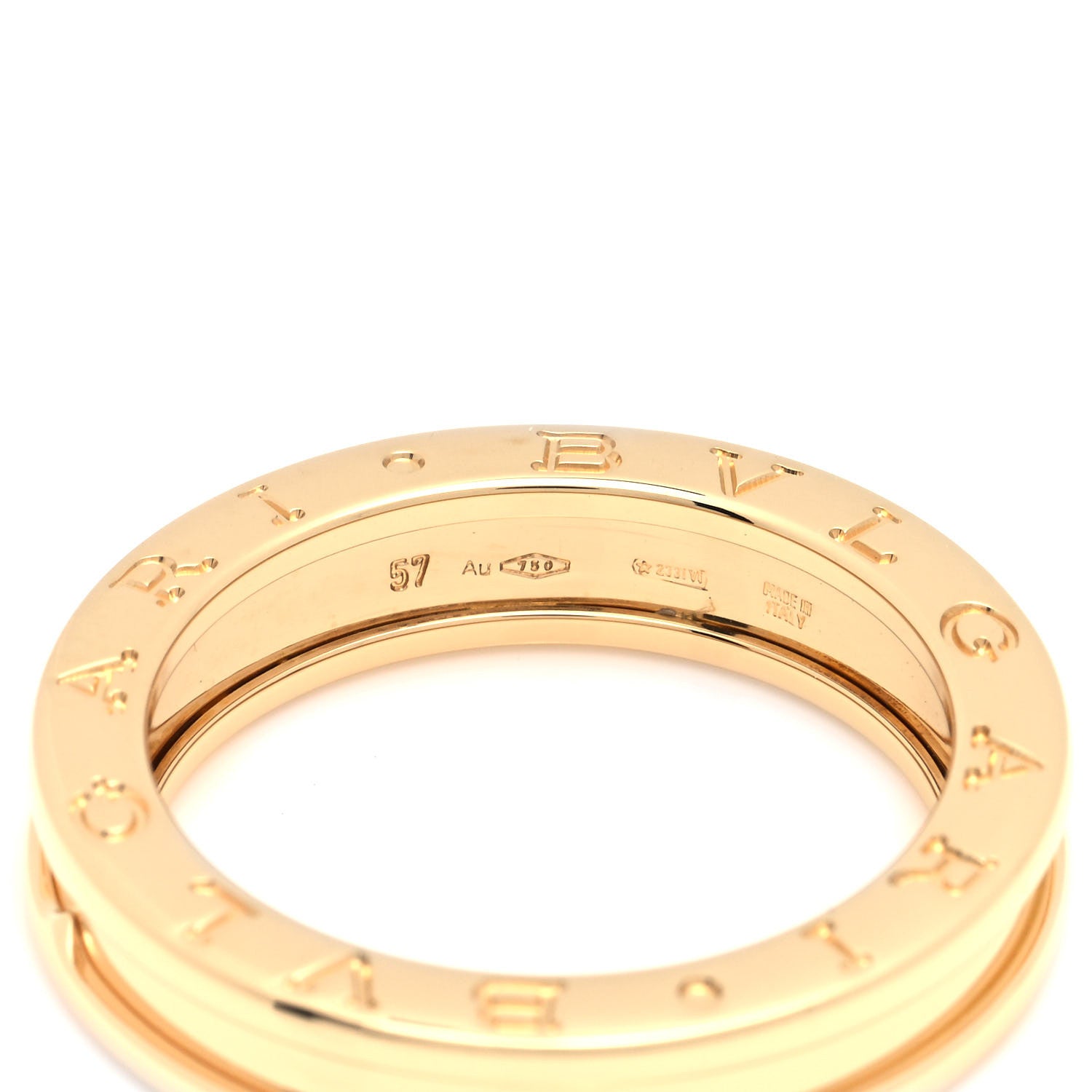 Bulgari 18K Yellow Gold B.Zero1 One-Band Ring 57 8 4 of 5