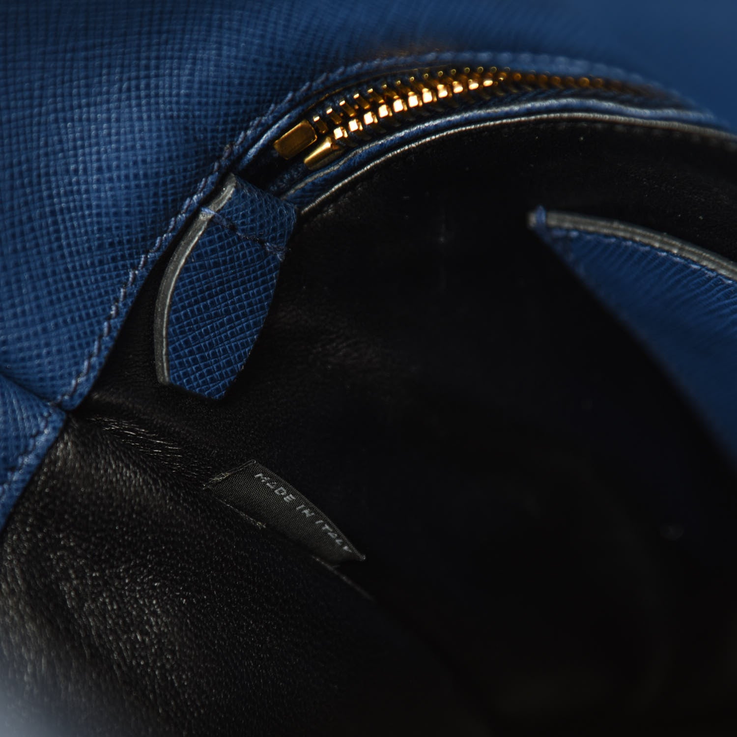 Prada Saffiano Soft Triple Pocket Tote Bluette 9 of 11