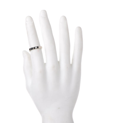 Gucci 18K White Gold Octagon Logo Band Ring 59 8.75 2 of 6