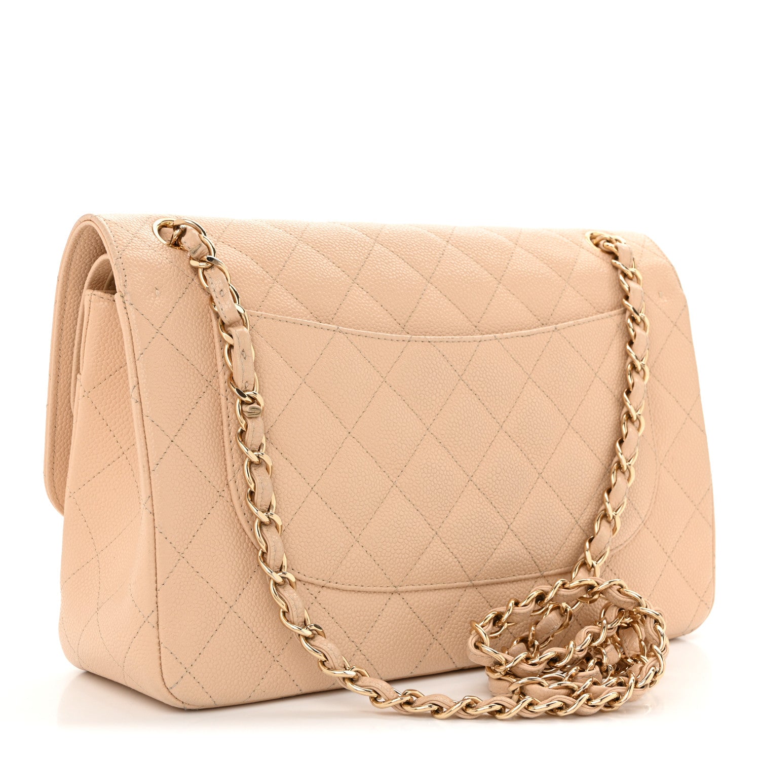 Chanel Caviar Quilted Jumbo Double Flap Beige Clair 3 of 16