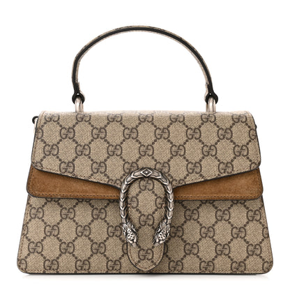 Gucci GG Supreme Monogram Small Dionysus Top Handle Bag Taupe 1 of 11