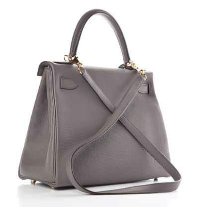 Hermes Togo Kelly Retourne 28 Etain 4 of 40