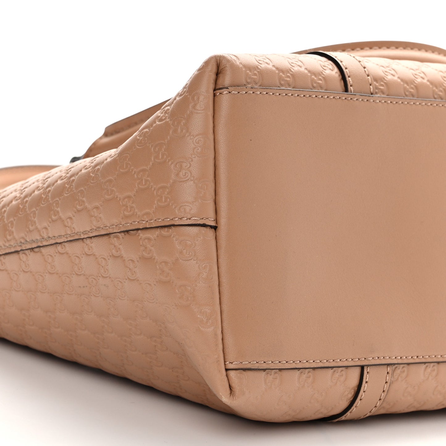 Soft Microguccissima Small Zippered Satchel Camelia