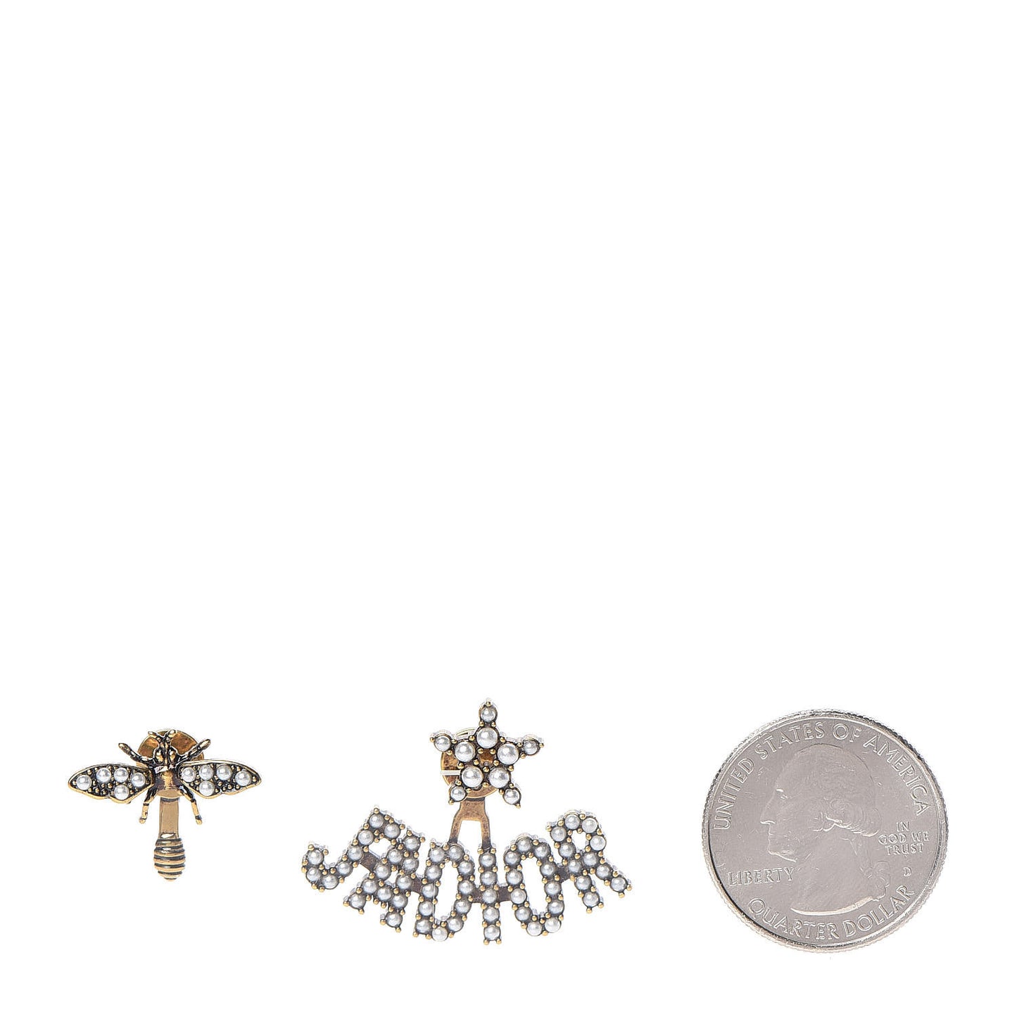 Metal Pearl J'adior Earrings Gold