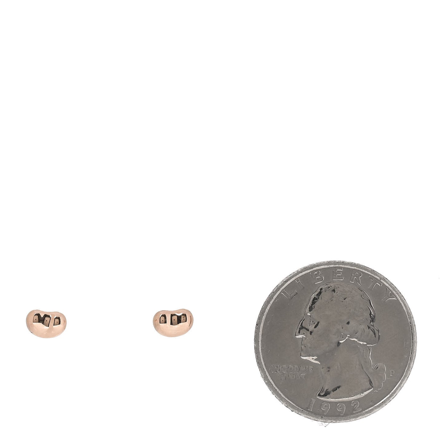 18K Rose Gold 5mm Elsa Peretti Bean Earrings