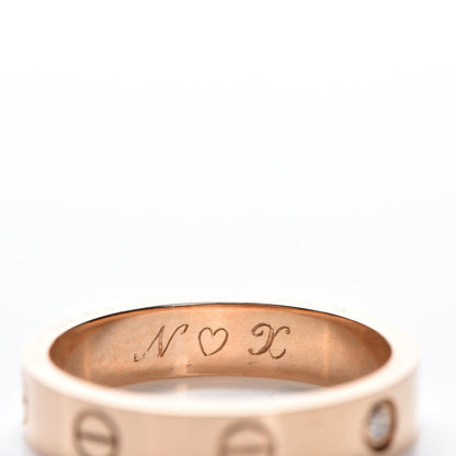 Cartier 18K Pink Gold Diamond 4mm LOVE Ring 54 7 4 of 6
