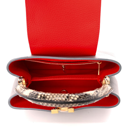 Louis Vuitton Taurillon Snakeskin Capucines BB Steeple Grey 5 of 9