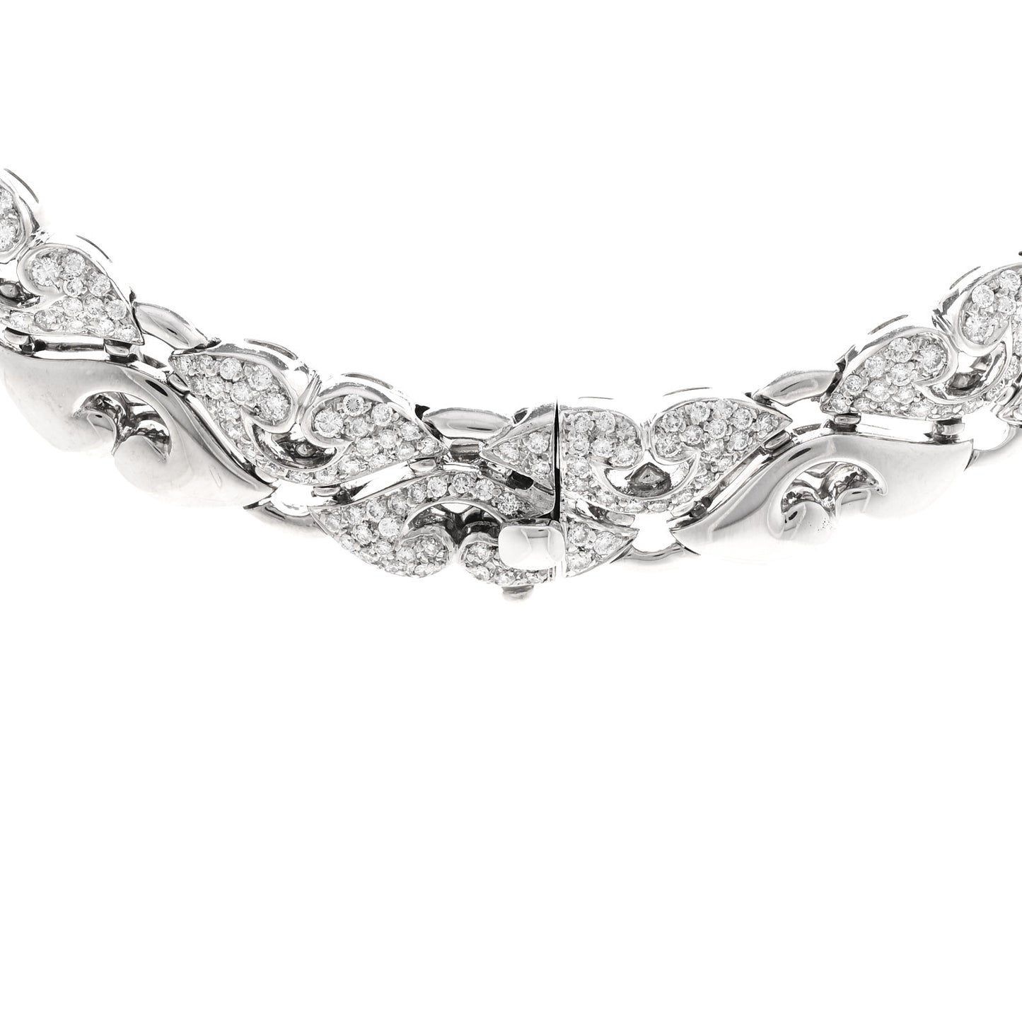 Platinum Diamond Pave Nuvole Necklace