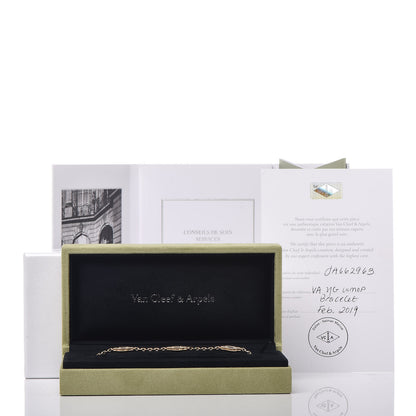 Van Cleef & Arpels 18K Yellow Gold Mother of Pearl 5 Motifs Vintage Alhambra Bracelet 7 of 7