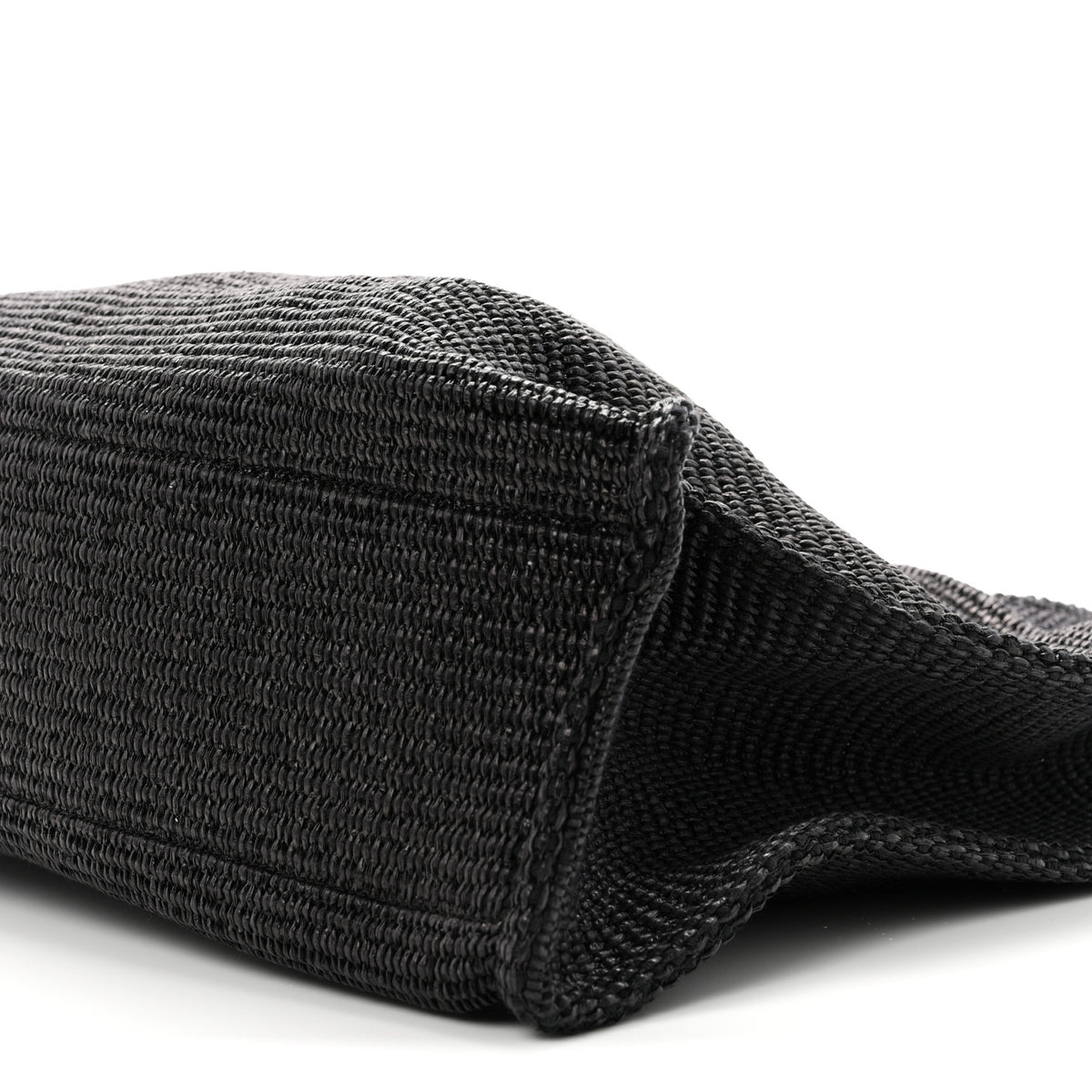 Raffia Large G Shopping Tote Black