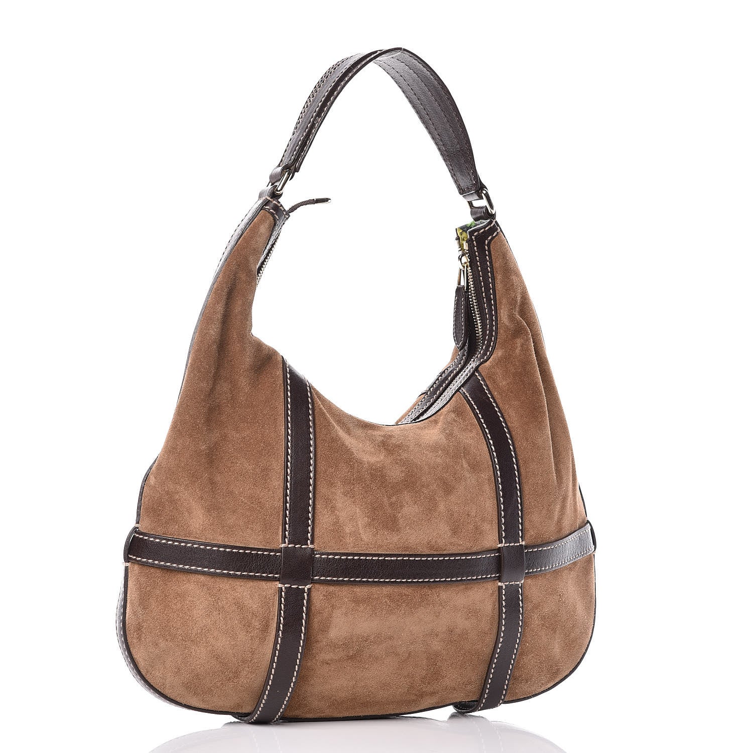 Gucci Calfskin Suede GG Royal Hobo Dark Brown 3 of 12