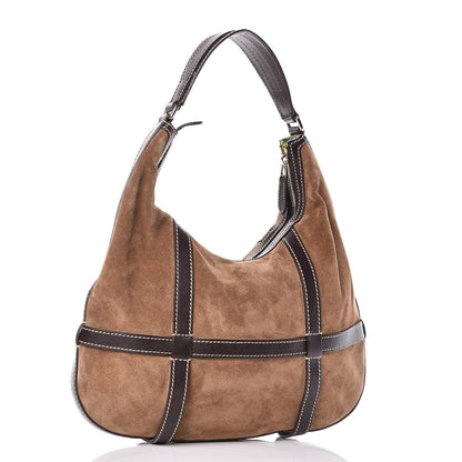 Gucci Calfskin Suede GG Royal Hobo Dark Brown 3 of 12