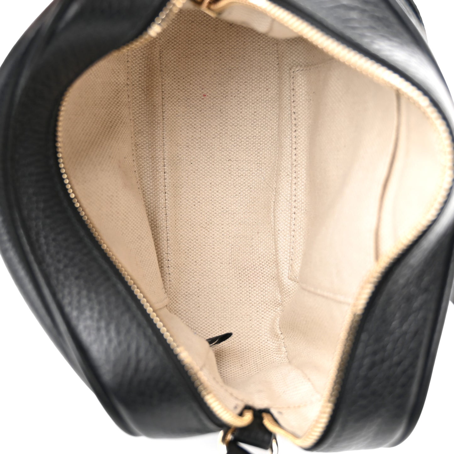 Pebbled Calfskin Small Soho Disco Bag Black