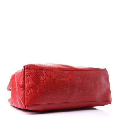 Gucci Pebbled Calfskin Medium Soho Chain Shoulder Bag Tabasco Red 4 of 13