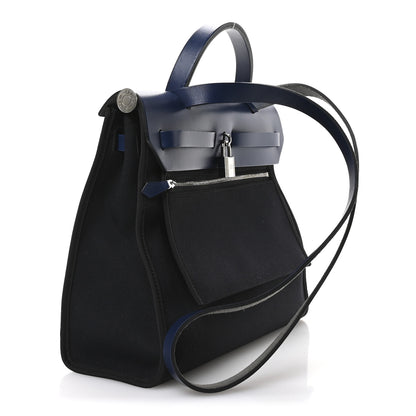 Hermes Military Toile Vache Hunter Herbag Zip 31 PM Bleu Marine Bleu Saphir 4 of 11